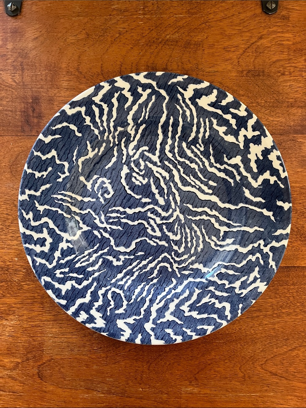 Johnson Brothers Tiffany & Co. Blue and White Ceramic Plate